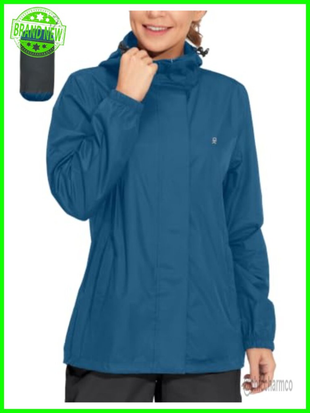 Little Donkey Andy Women's Packable Waterproof Hooded Rain Jacket